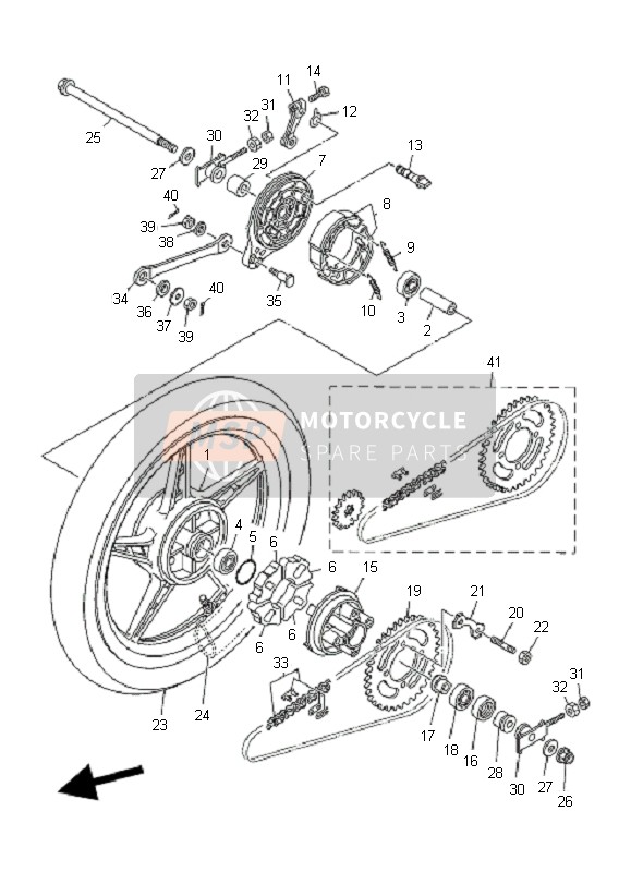 Rear Wheel (For Cast Wheel - Model:5D64)